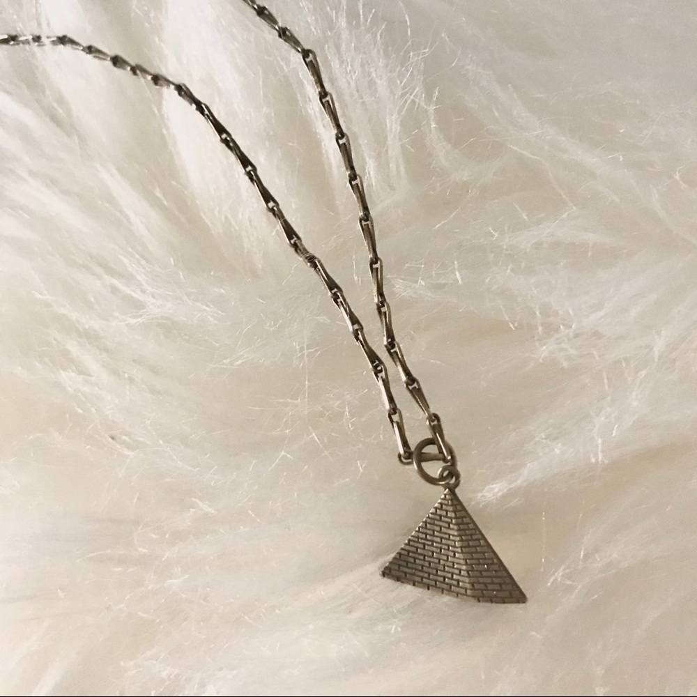 NEW Brass pyramid necklace!